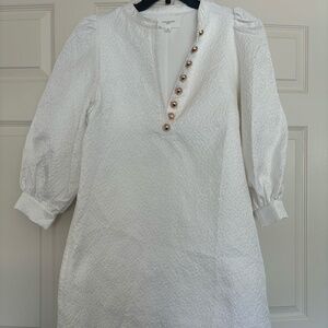 Pomander Place White Jacquard Samantha Mini Dress